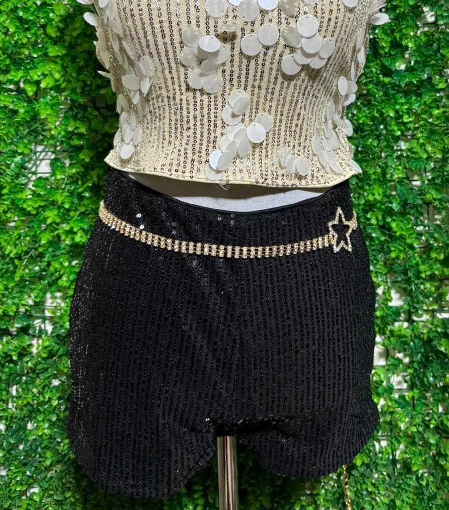 Short Lentejuelas Negro 