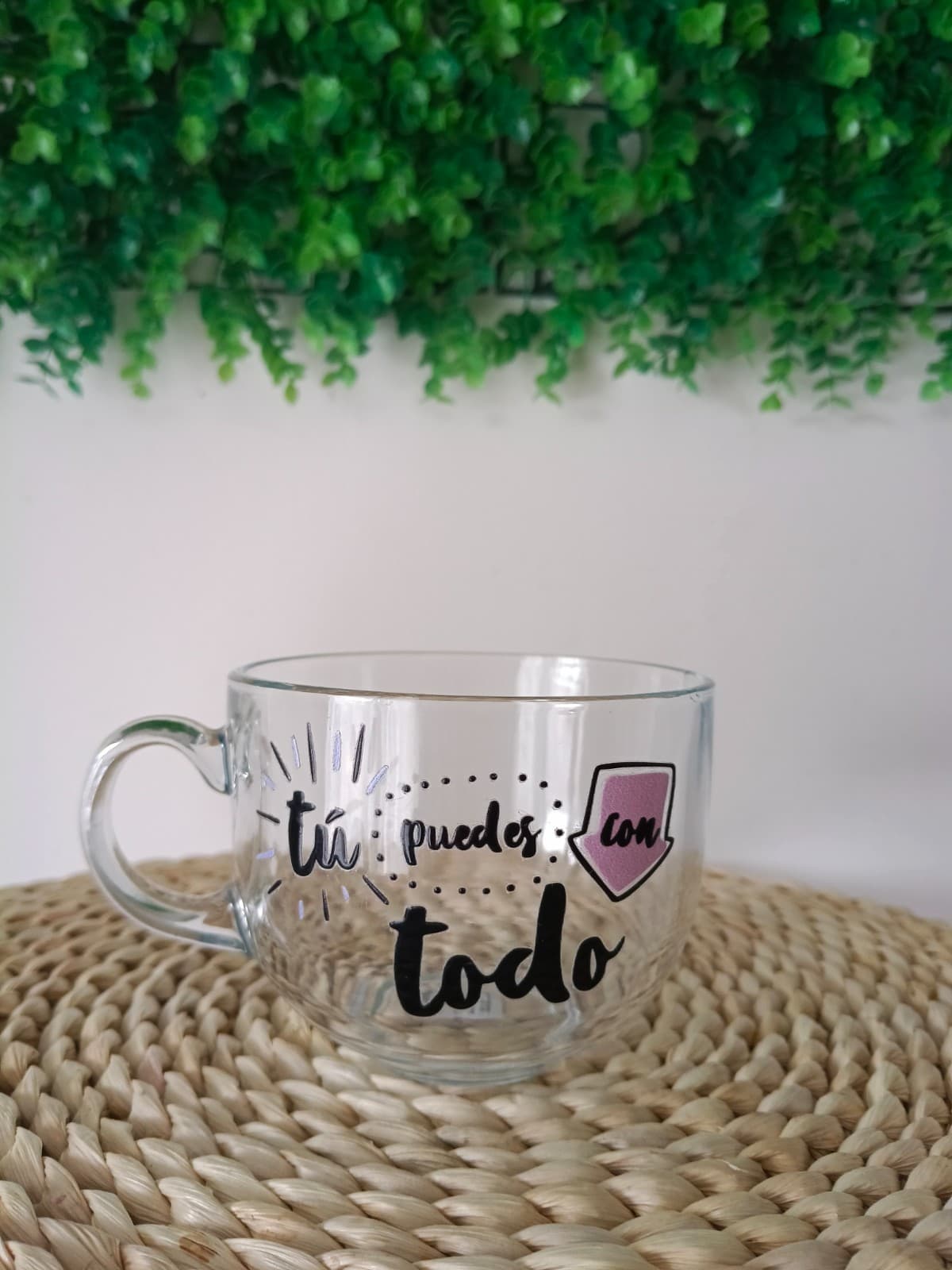 Tazón transparente Tu puedes con todo