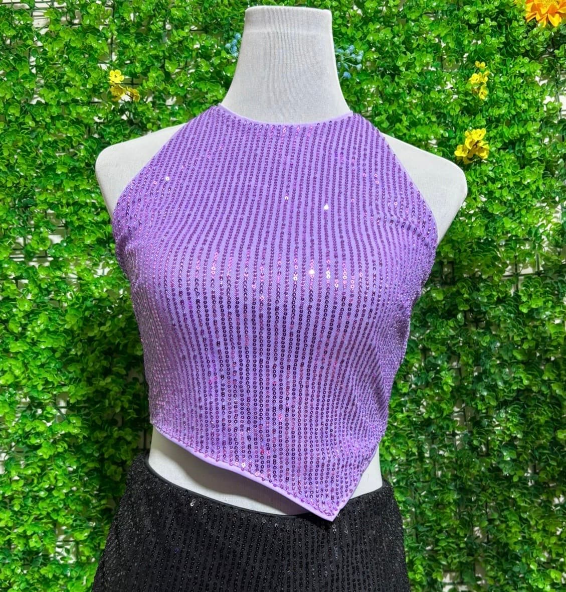 Top Lentejuelas Morado