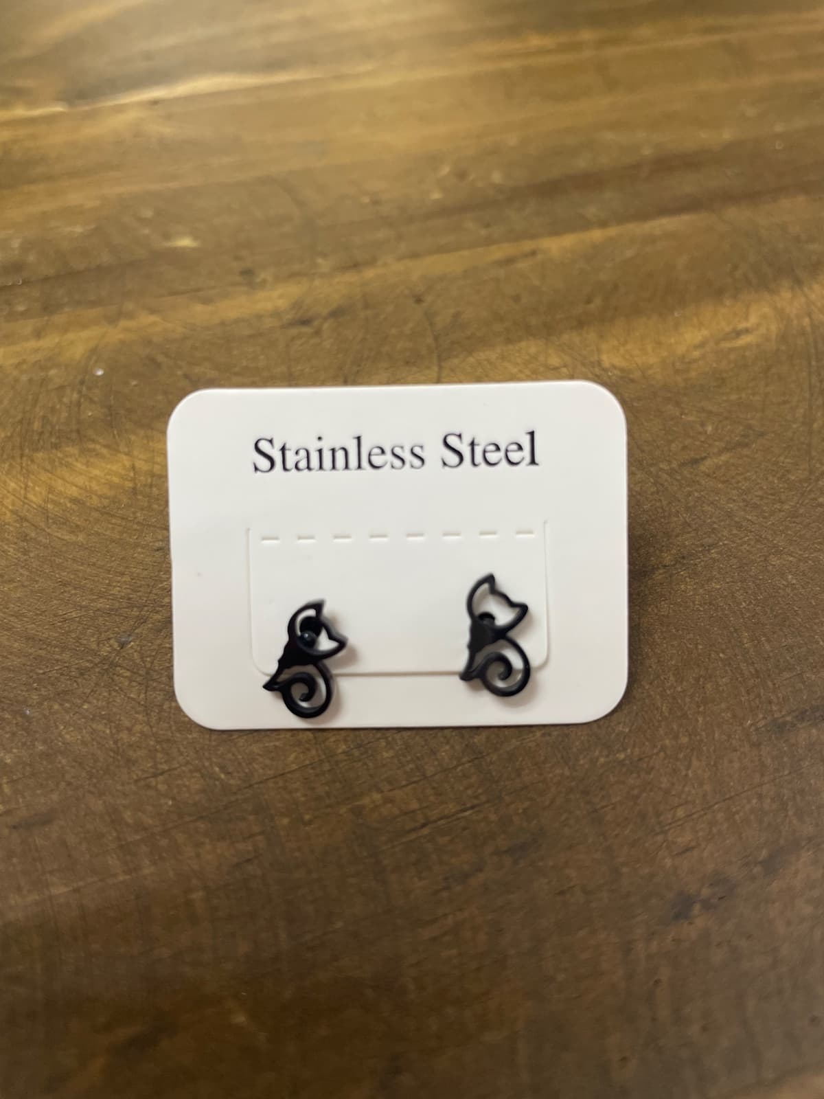 Aros gatito silueta negros