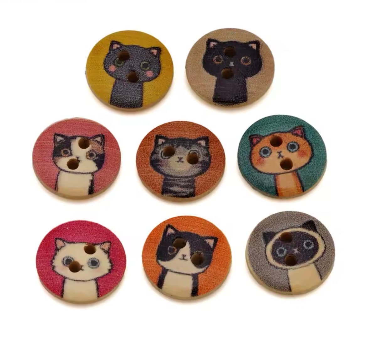 Botones Diseño Gatitos 