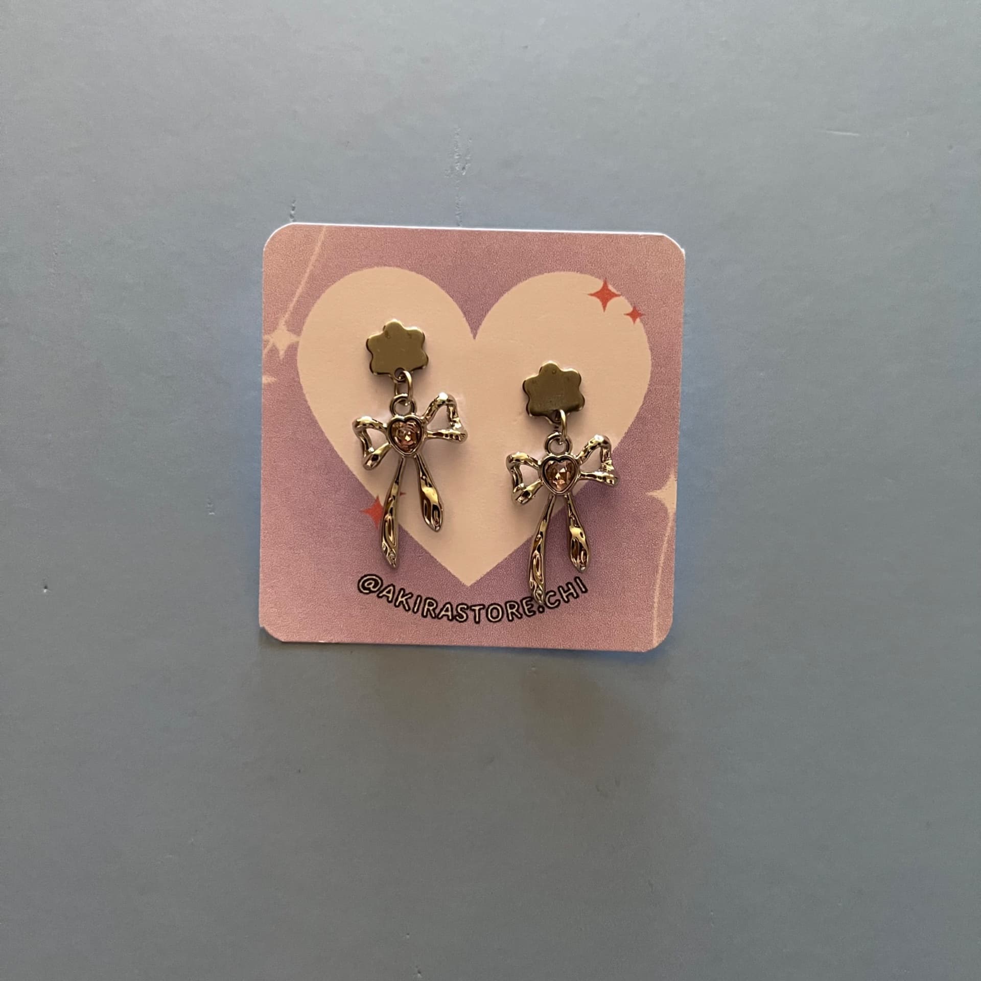 aros lazo rosado pequeño 