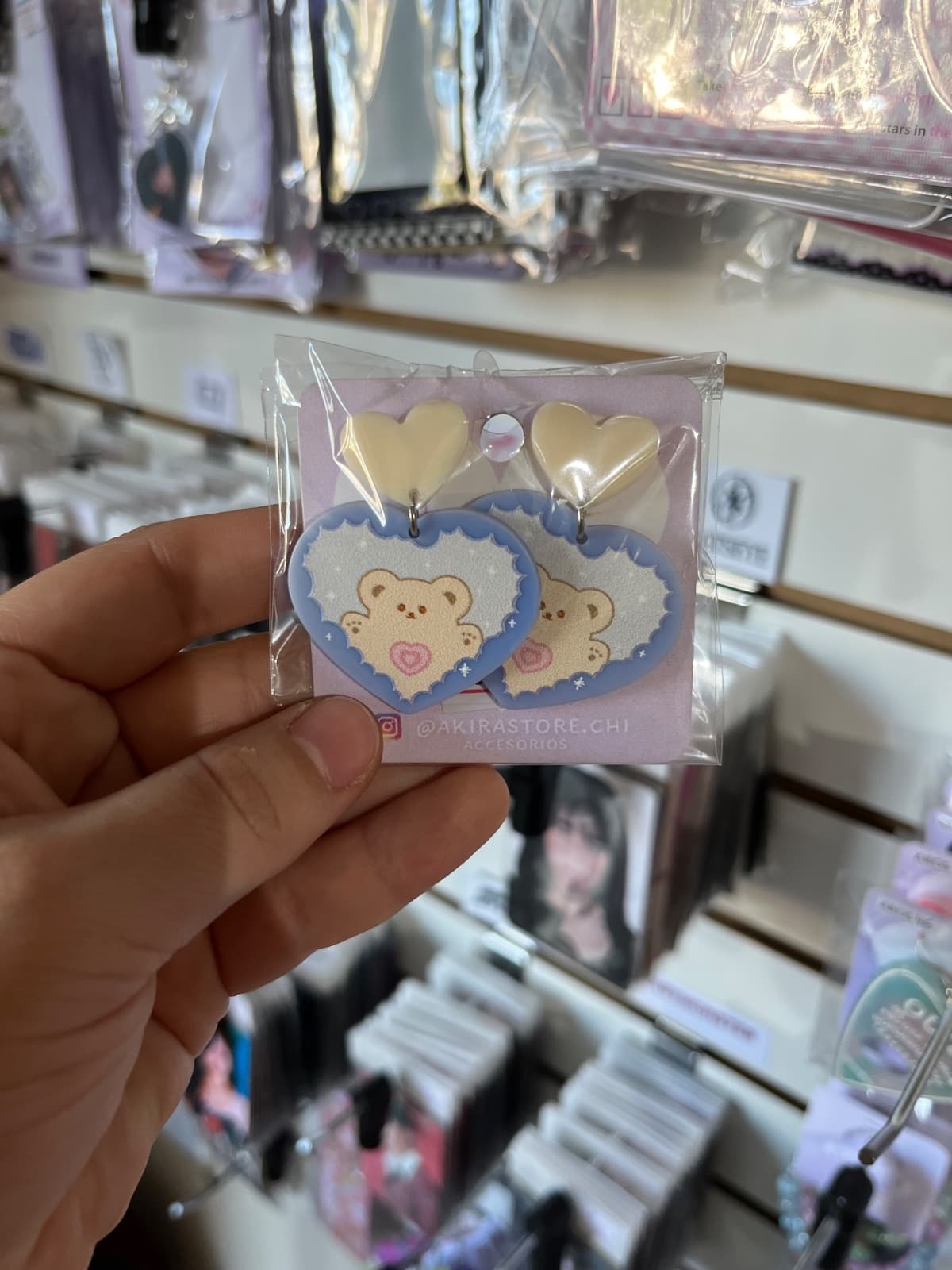 aros oso celeste acrilico