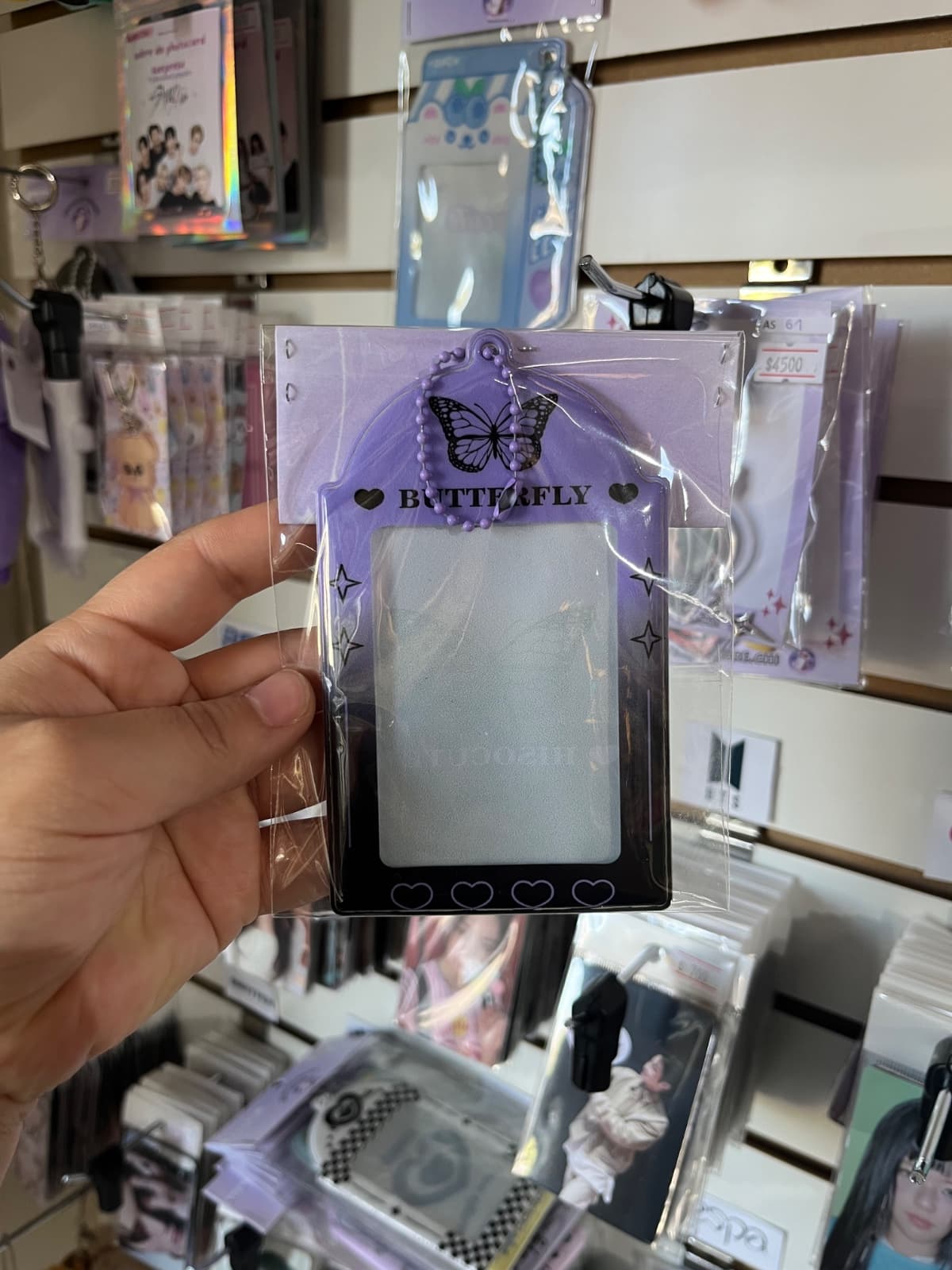 holder morado butterly