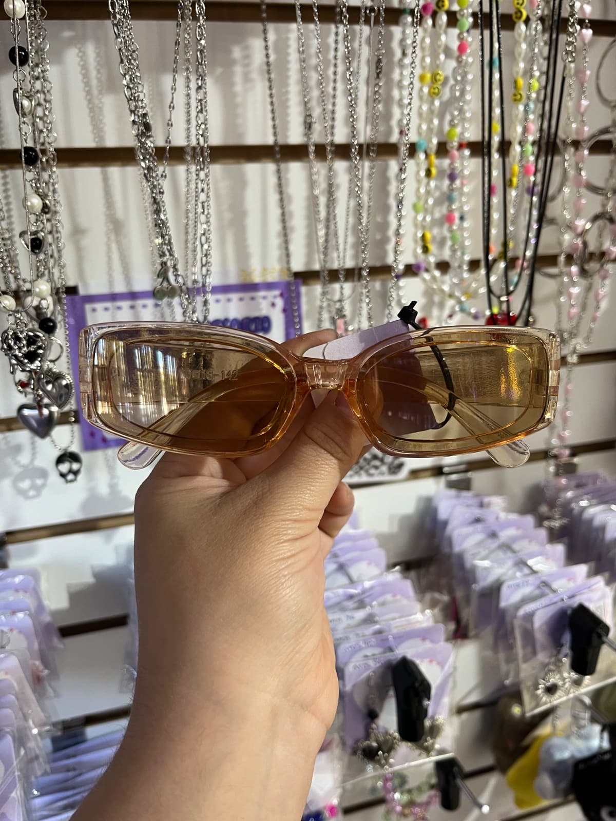 gafas rectangulares cafe claro