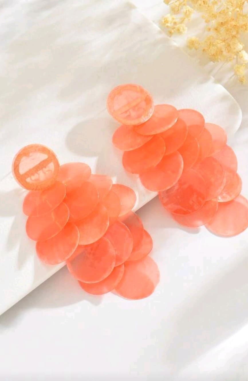 Pendientes "Atardecer Marino" Coral