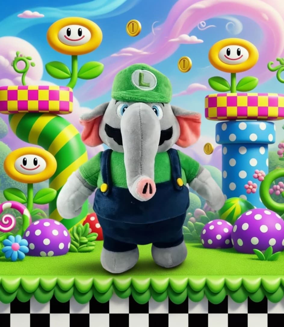 Peluche de Luigi Wonder