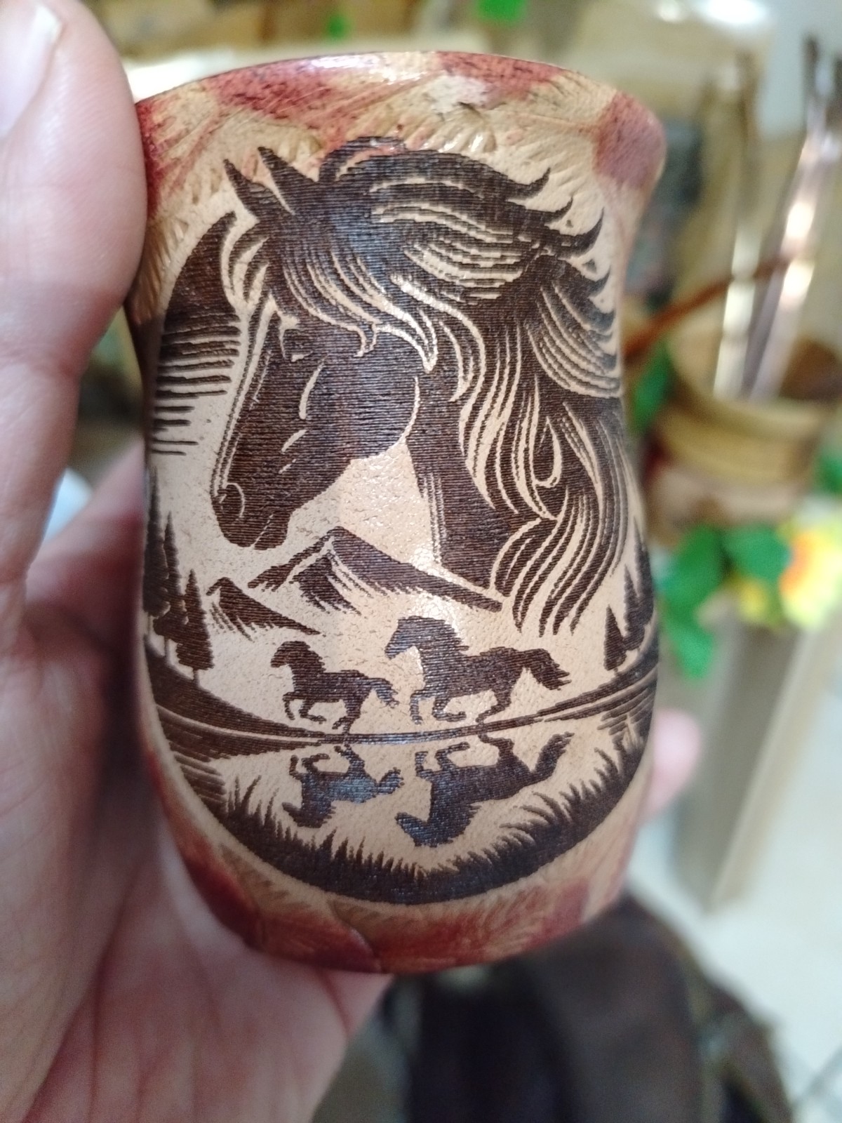 Mate aluminio y cobertura de cuero 1