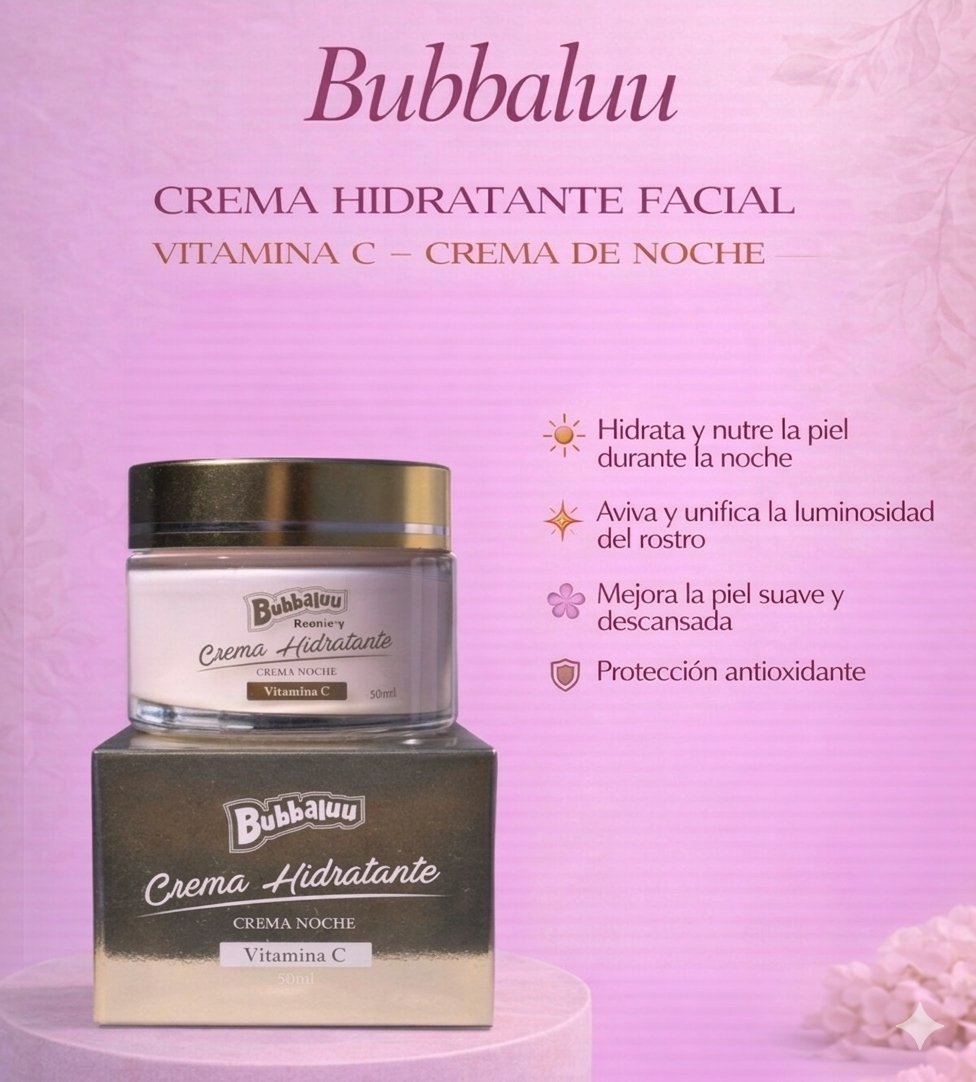 Crema hidratante facial Vitamina C noche 