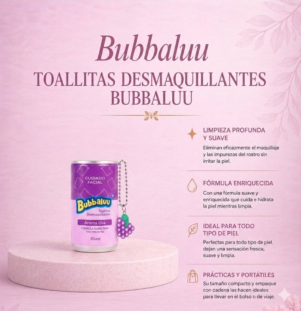 Toallitas desmaquillantes uva