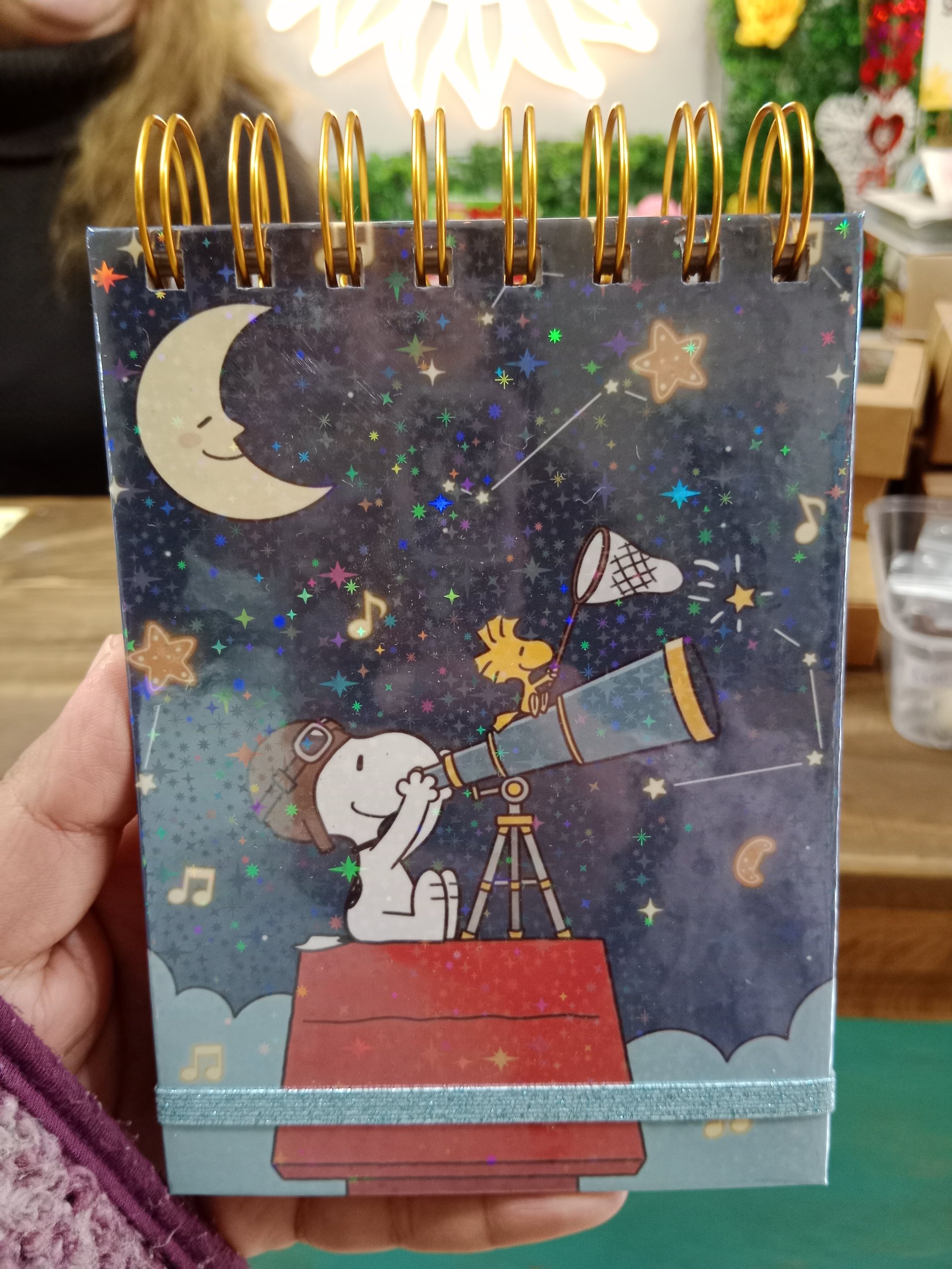 Mini croquera Snoopy estrellado 
