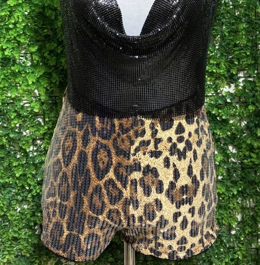 Short Lentejuelas Leopardo 