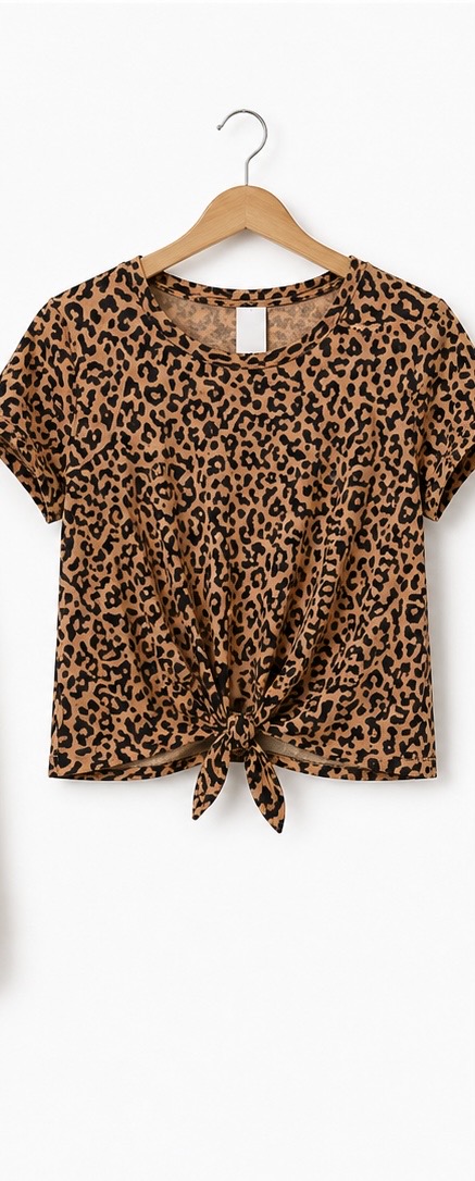Polera animal print nudo 