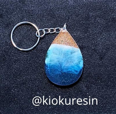 Llavero Art-Resin Efecto playa