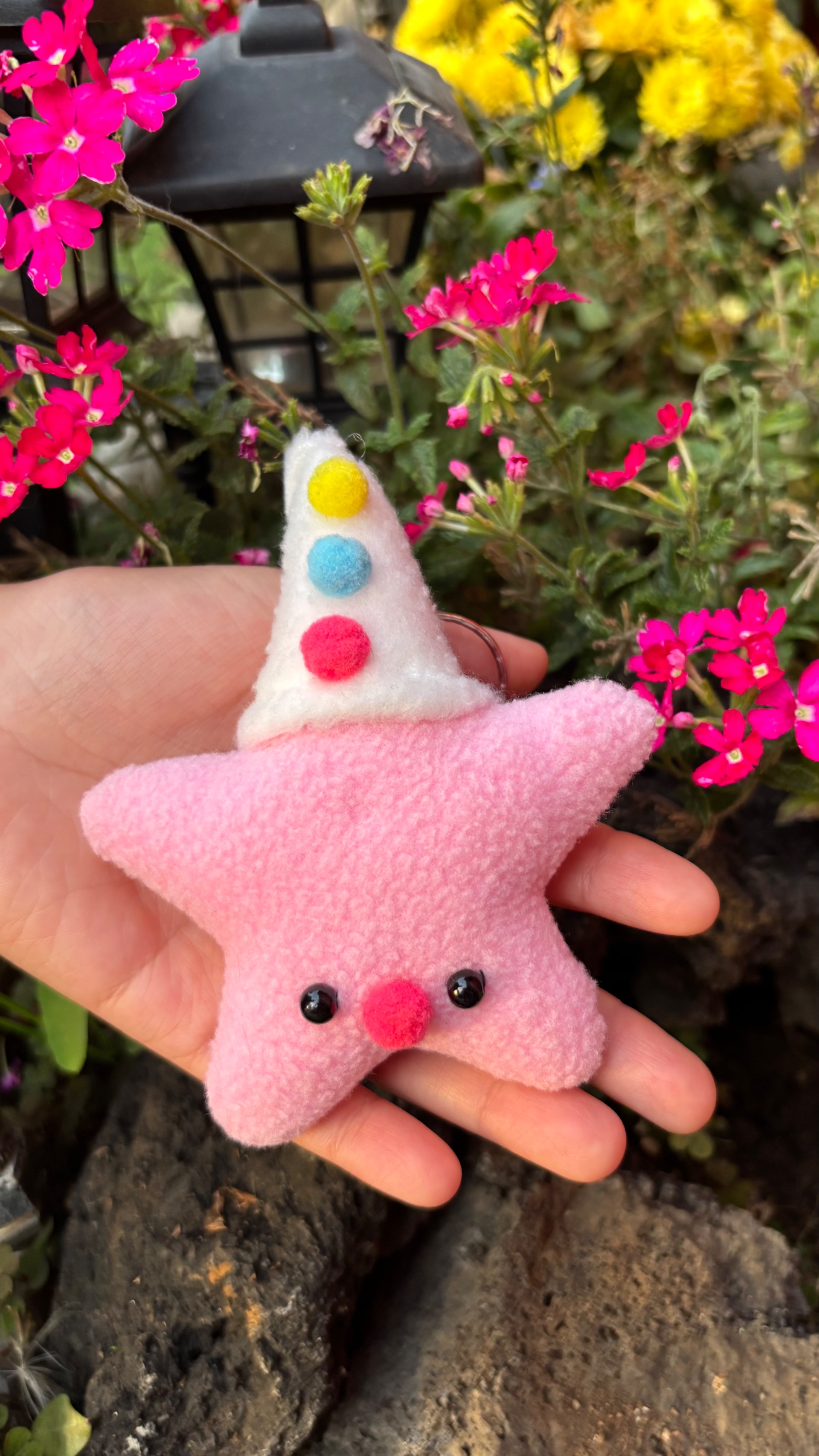 Llavero estrella rosa