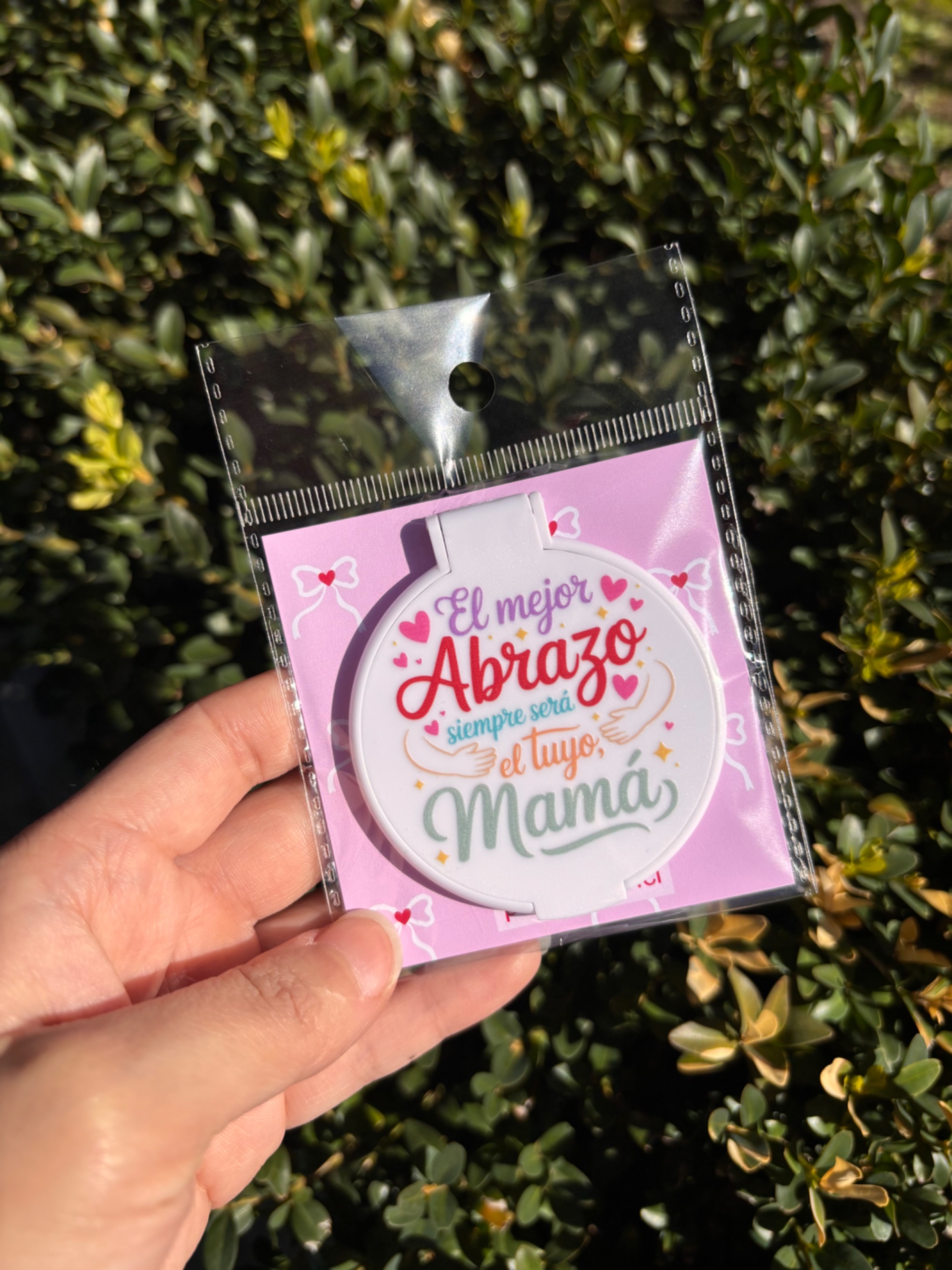 Espejo “el mejor abrazo siempre será el tuyo mamá” 