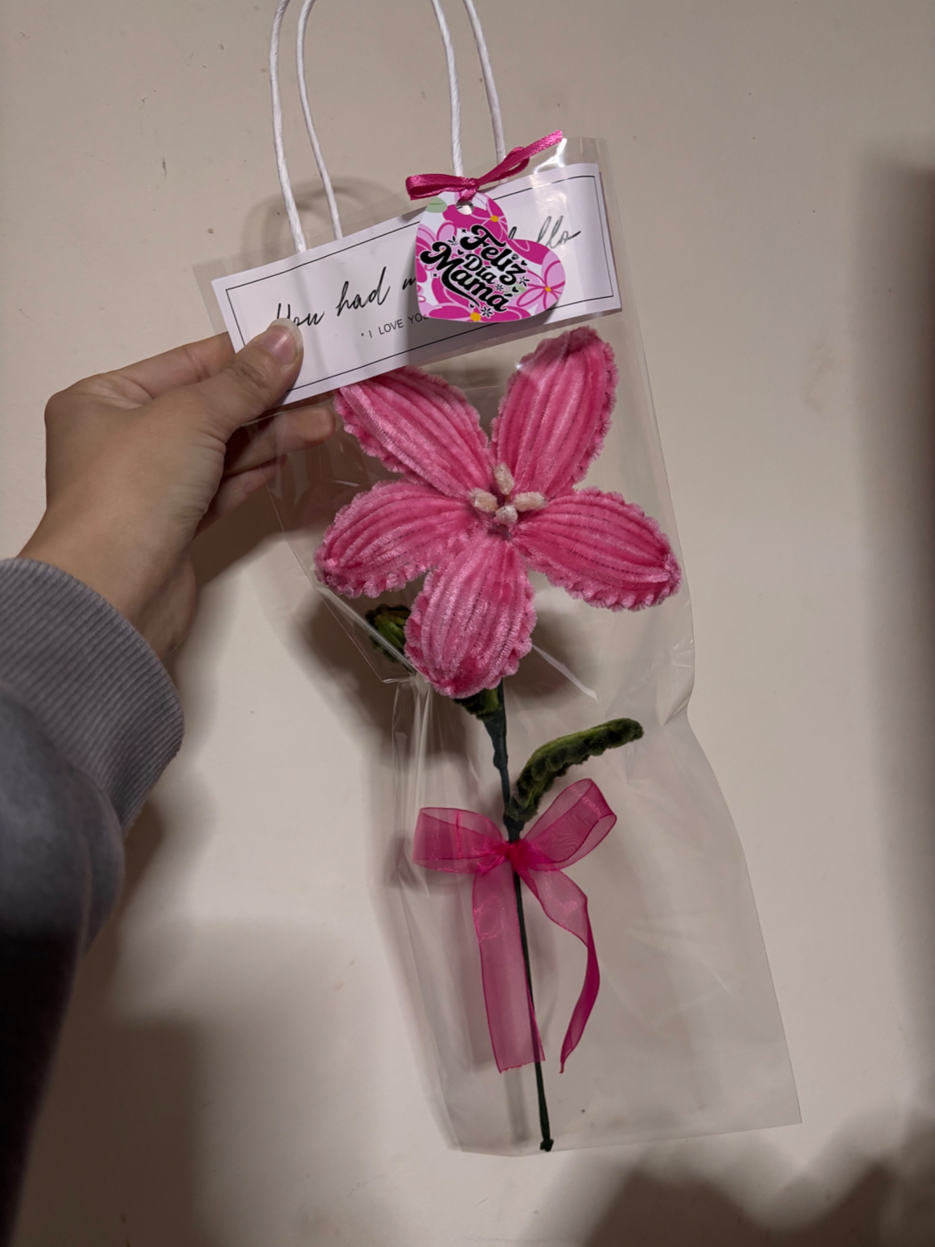 Flor día de la madre rosada
