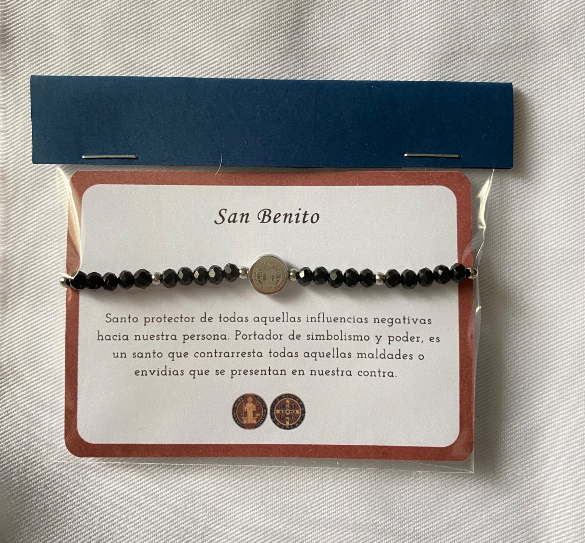 Pulsera San benito con cristal 