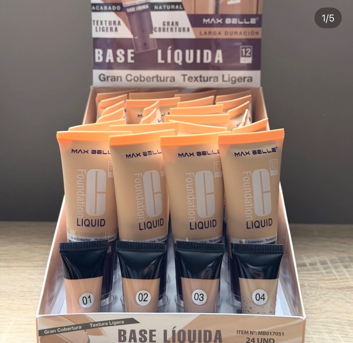 Base líquida max belle 1