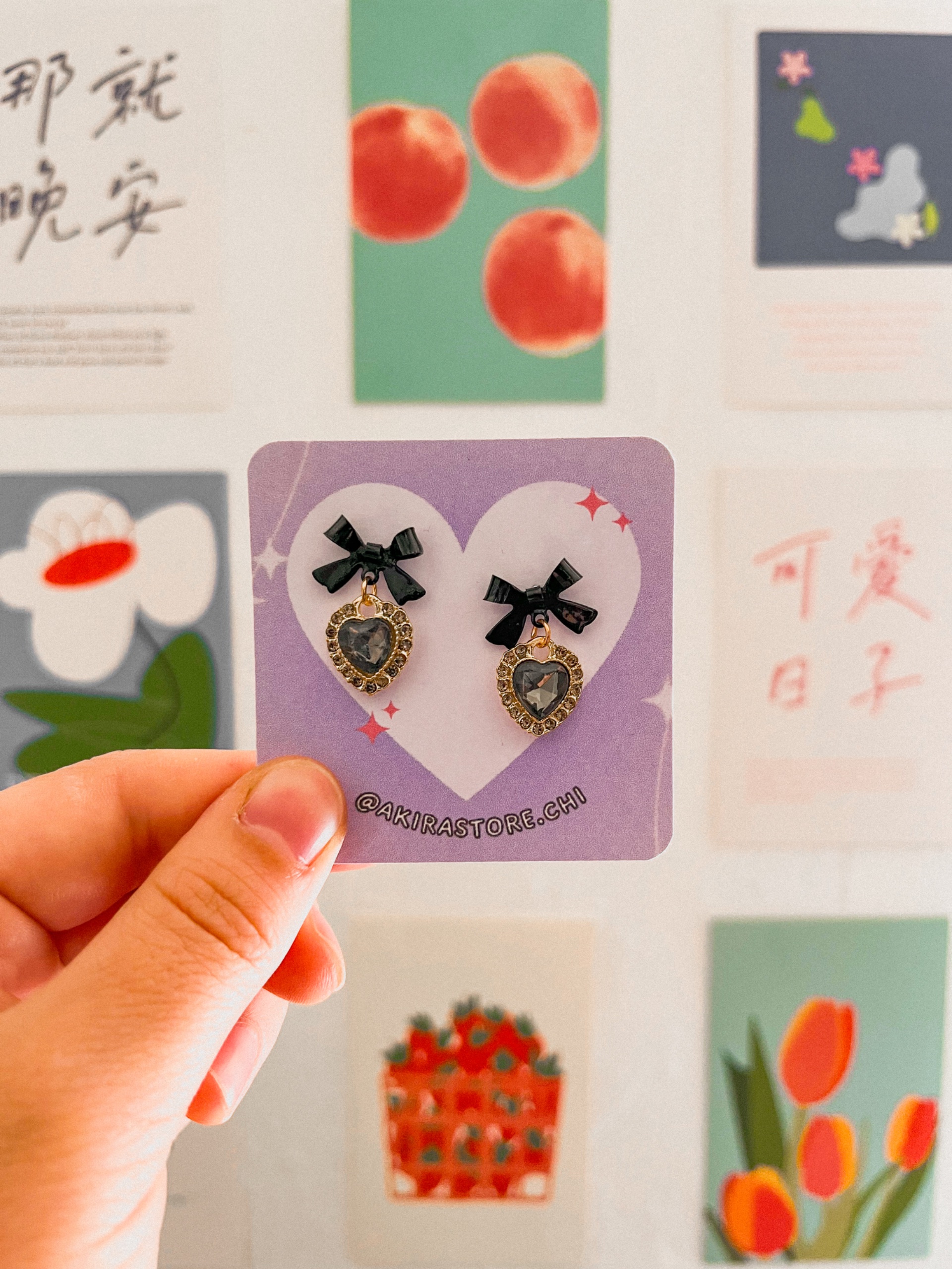 aros cortos negros dorados  1