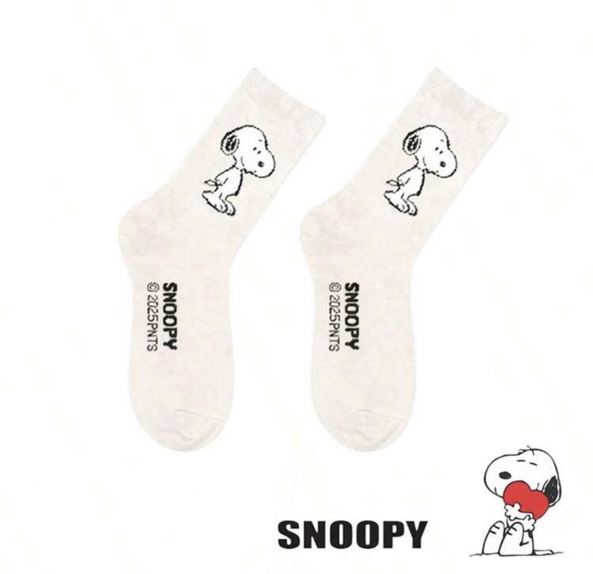 calcetines snoopy beige 1