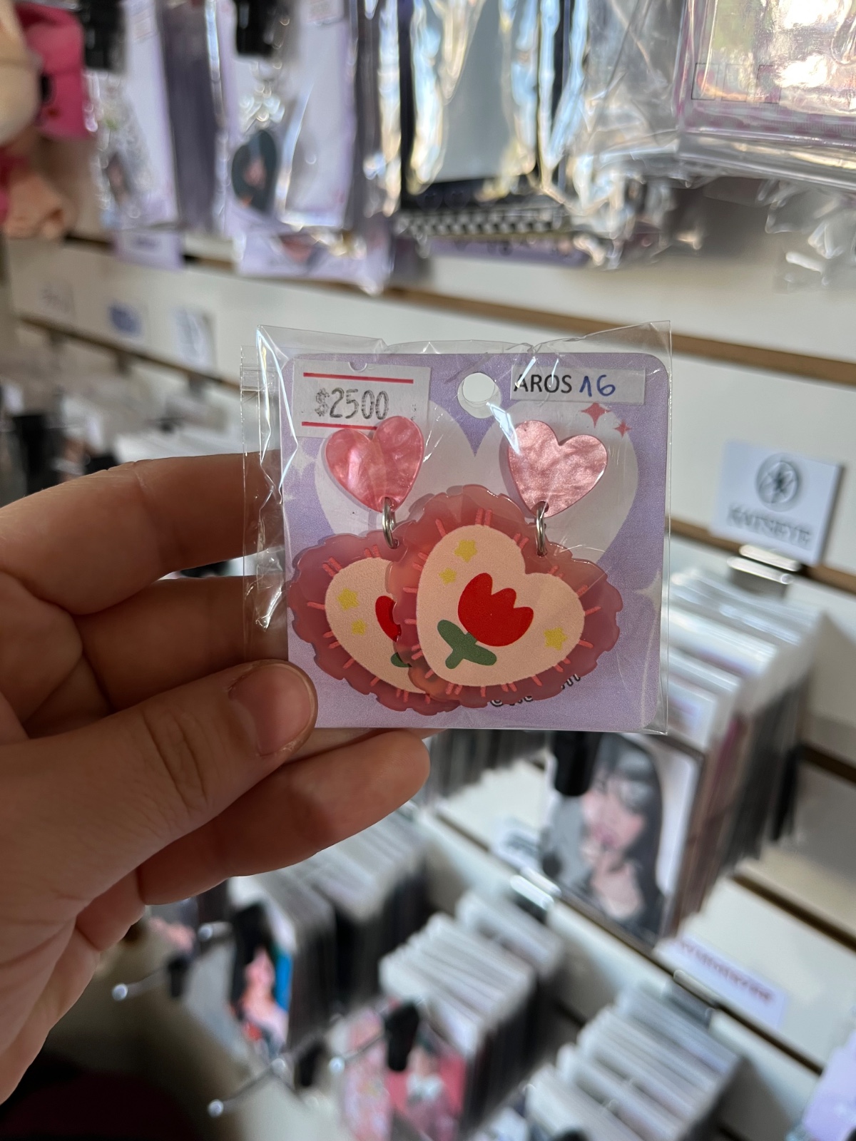 aros tulipán rosado 
