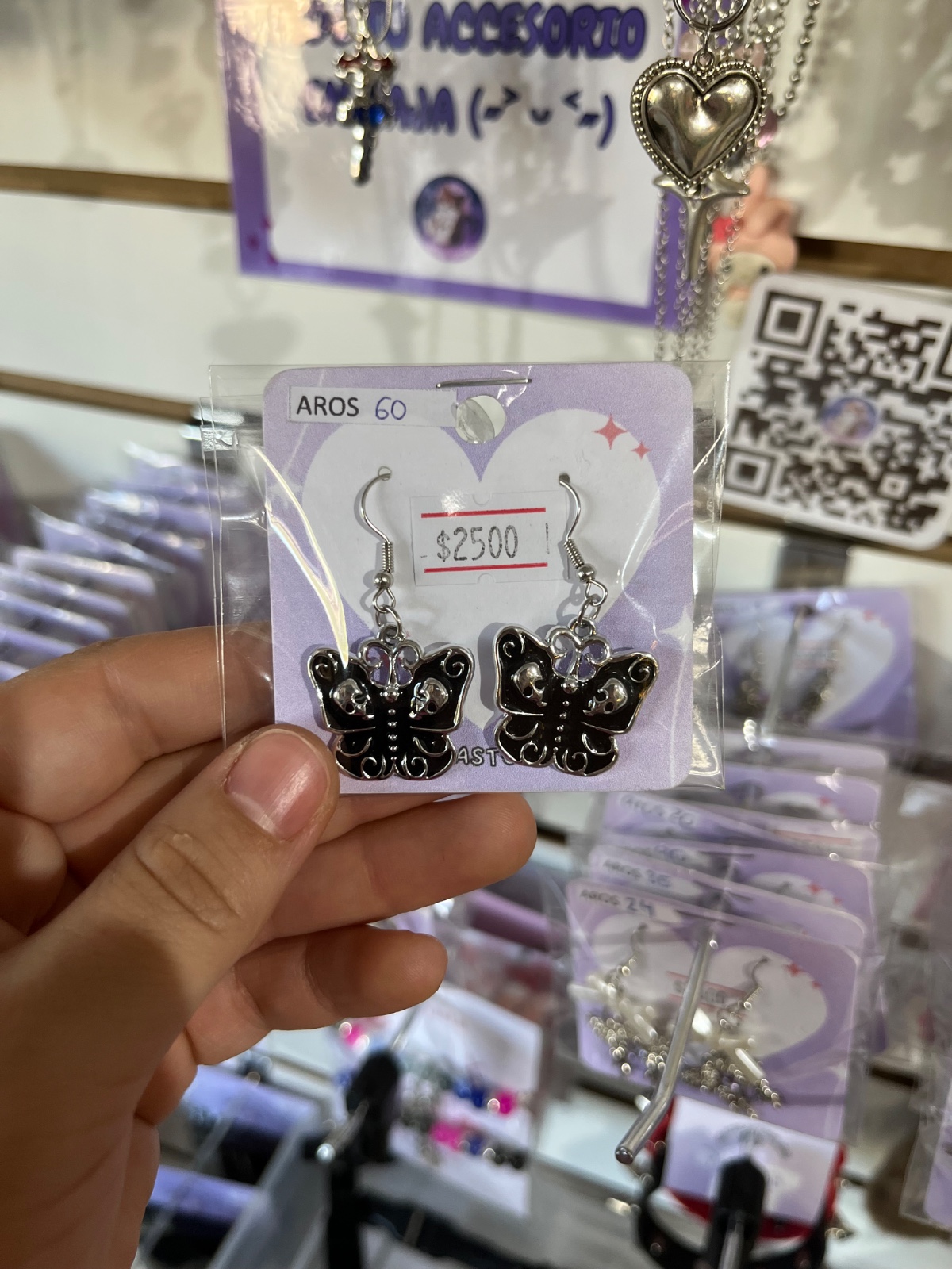 aros mariposas negras 1