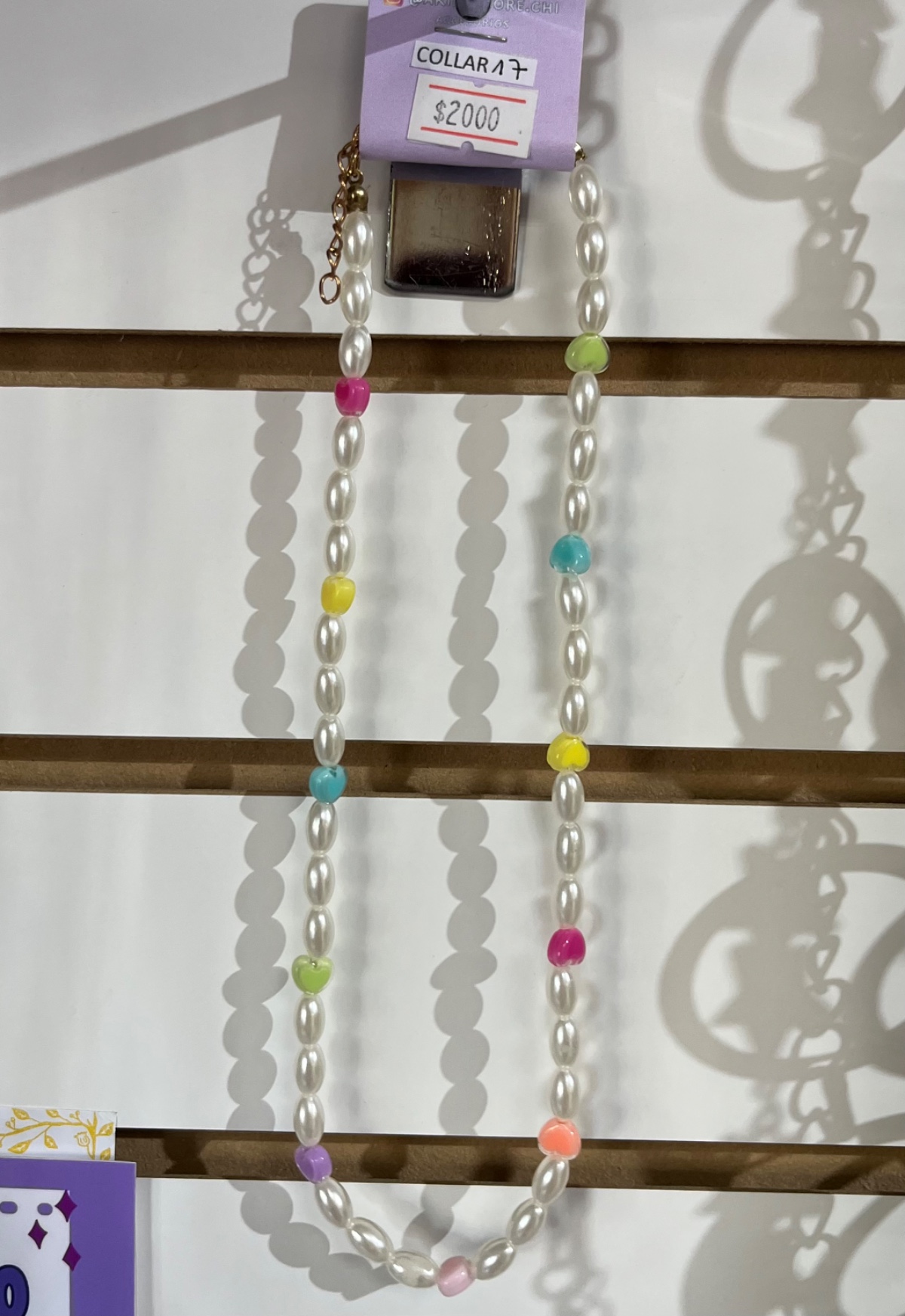 collar perlas corazones colores 1