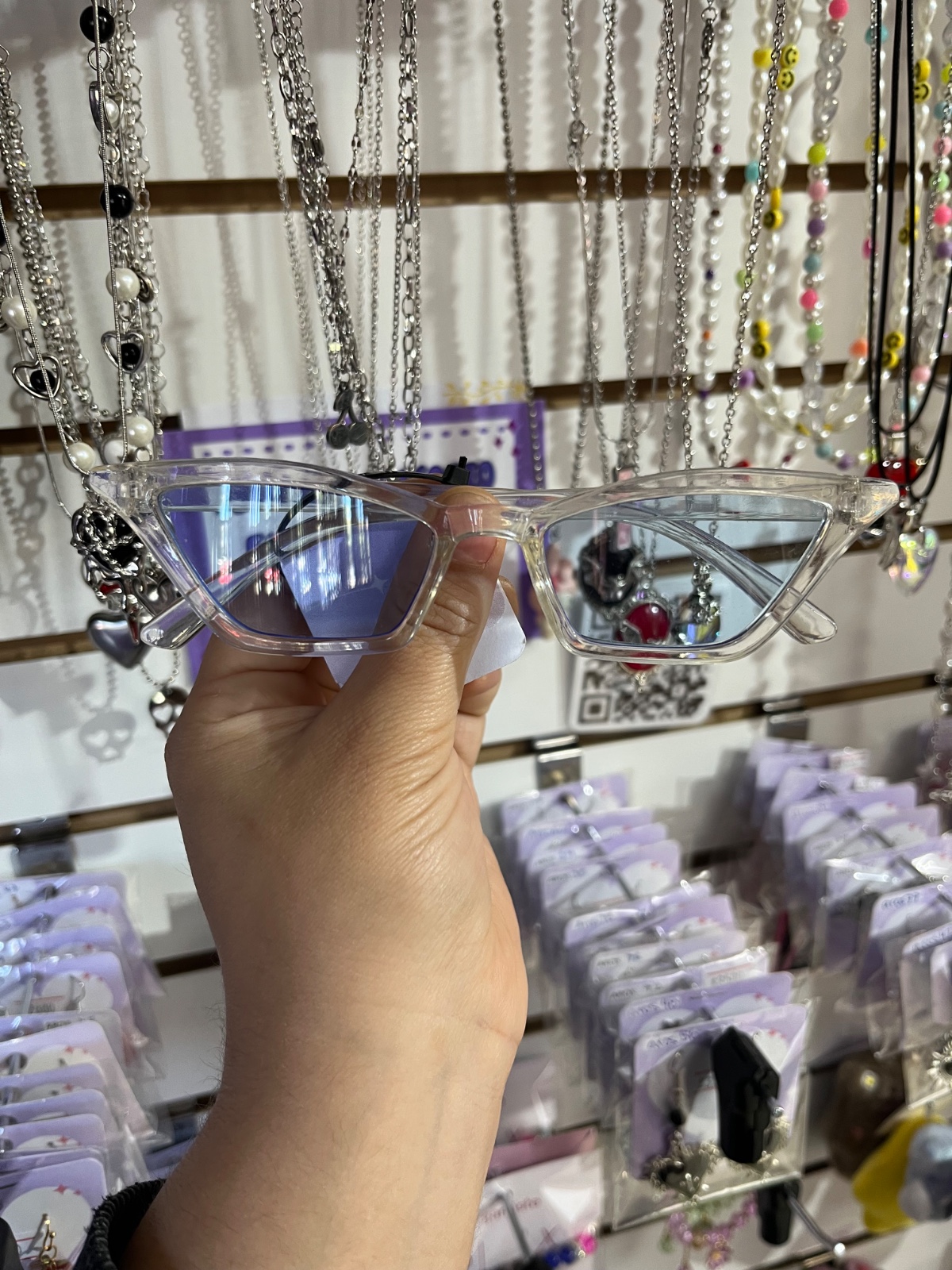 gafas cat eye celeste  1