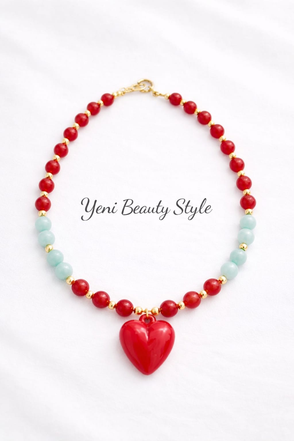 Collar Corazón Rojo Vibrante 1