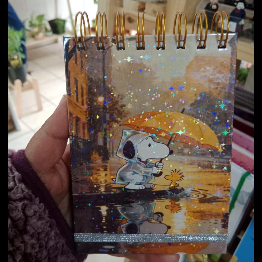 mini croquera snoopy paraguas